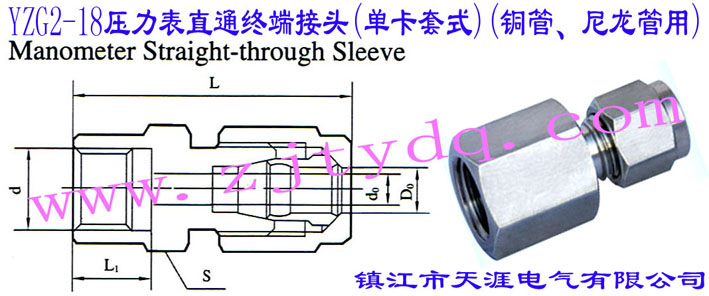 YZG2-18ֱͨK˽^(οʽ)(~)Manometer Straight-through Sleeve