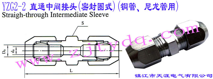 YZG2-2 ֱͨg^(ܷȦʽ)(~)Straight-through Intermediate Sleeve