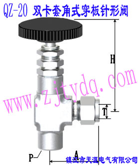 QZ-20 p-(ni)ݼyʽyQZ-20 Double-collet and Femals Screw Angle Pattern Wall-separting Needle Valve