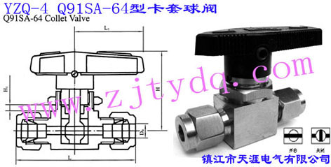 YZQ-4 Q91SA-64pyYZQ-4 Q91SA-64 Double Collet Ball Valve